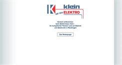 Desktop Screenshot of elektrohaus-klein.de